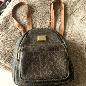 Calvin Klein hand bag backpack style gently used but very good condition